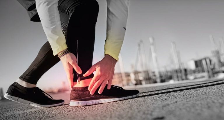 A runner having pain in ankle joint .