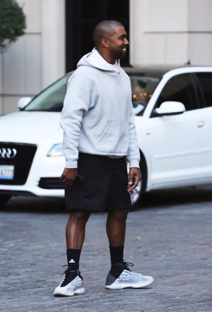 Kanye styling Yeezy QNTM